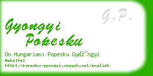 gyongyi popesku business card